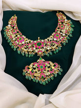 Jadau Kundan in Peacock Necklace with Pendent KN0088